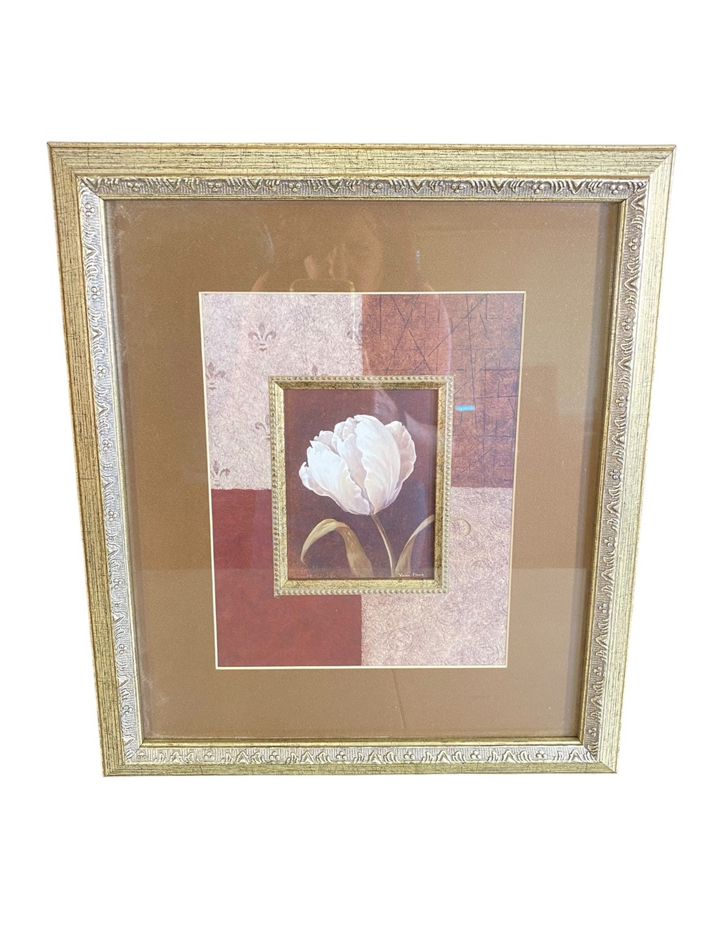 Everlasting Tulip by Vivian Flasch Print Gold Ornate Framed Artwork 16 x 14